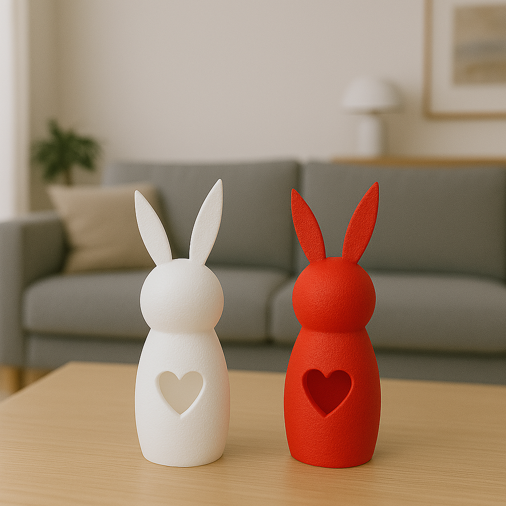 Deko-Hase mit Herz – Liebe zum Verschenken