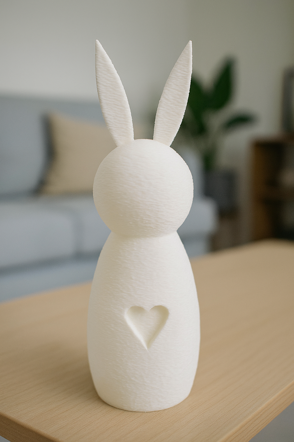 Deko-Hase mit Herz – Liebe zum Verschenken